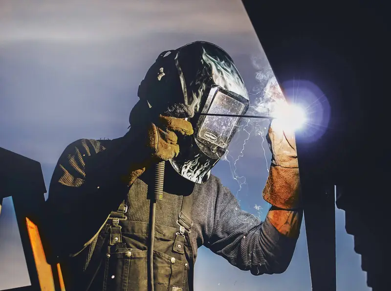 A welder at work